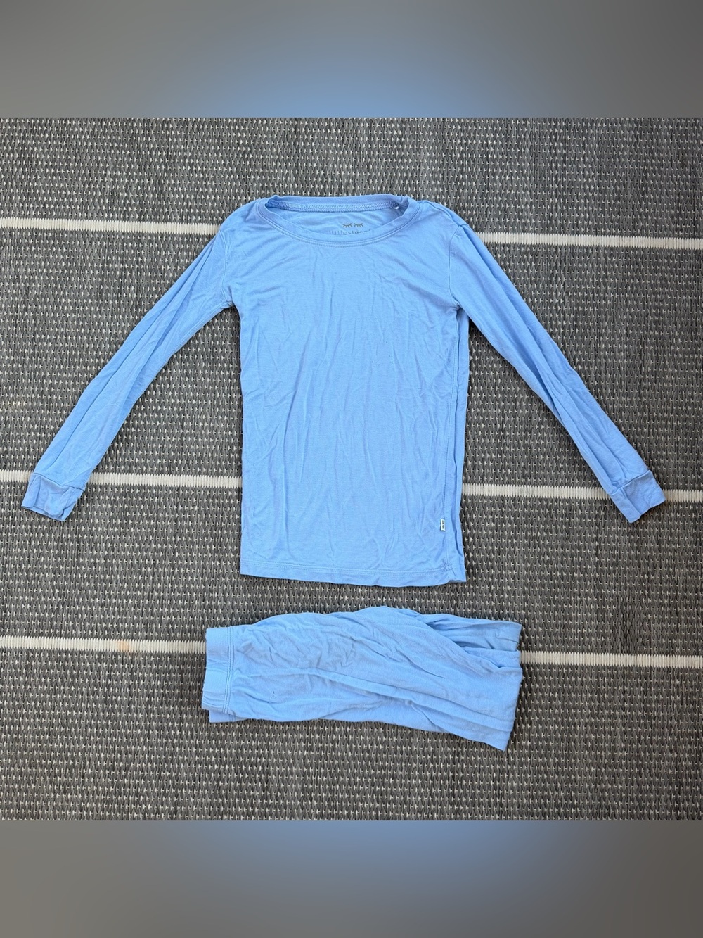 Little Sleepies Periwinkle Blue Bamboo Viscose Two Piece Pajama Set, 4T